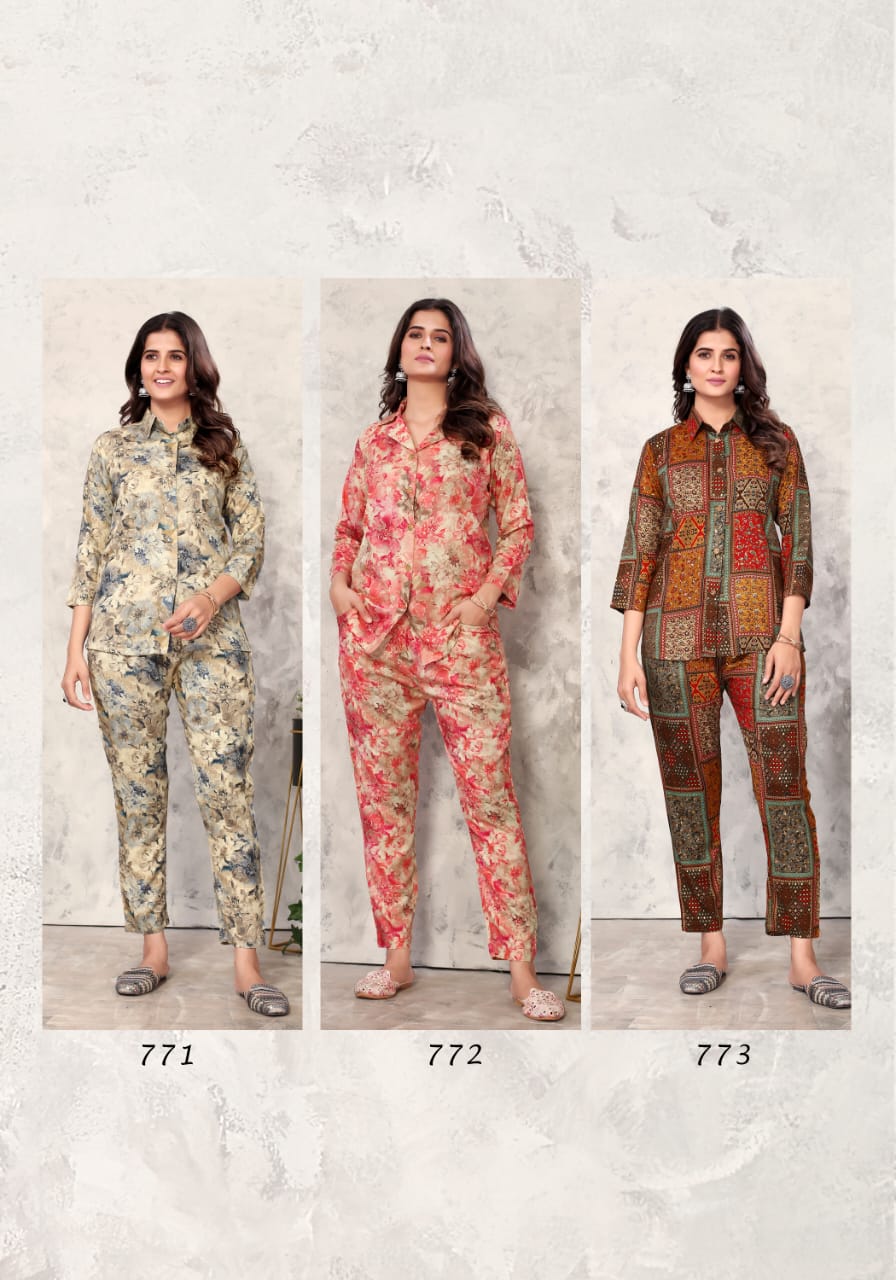 Launching New Premium Rayon export quality With two Pocket Co-ord Set for online sale