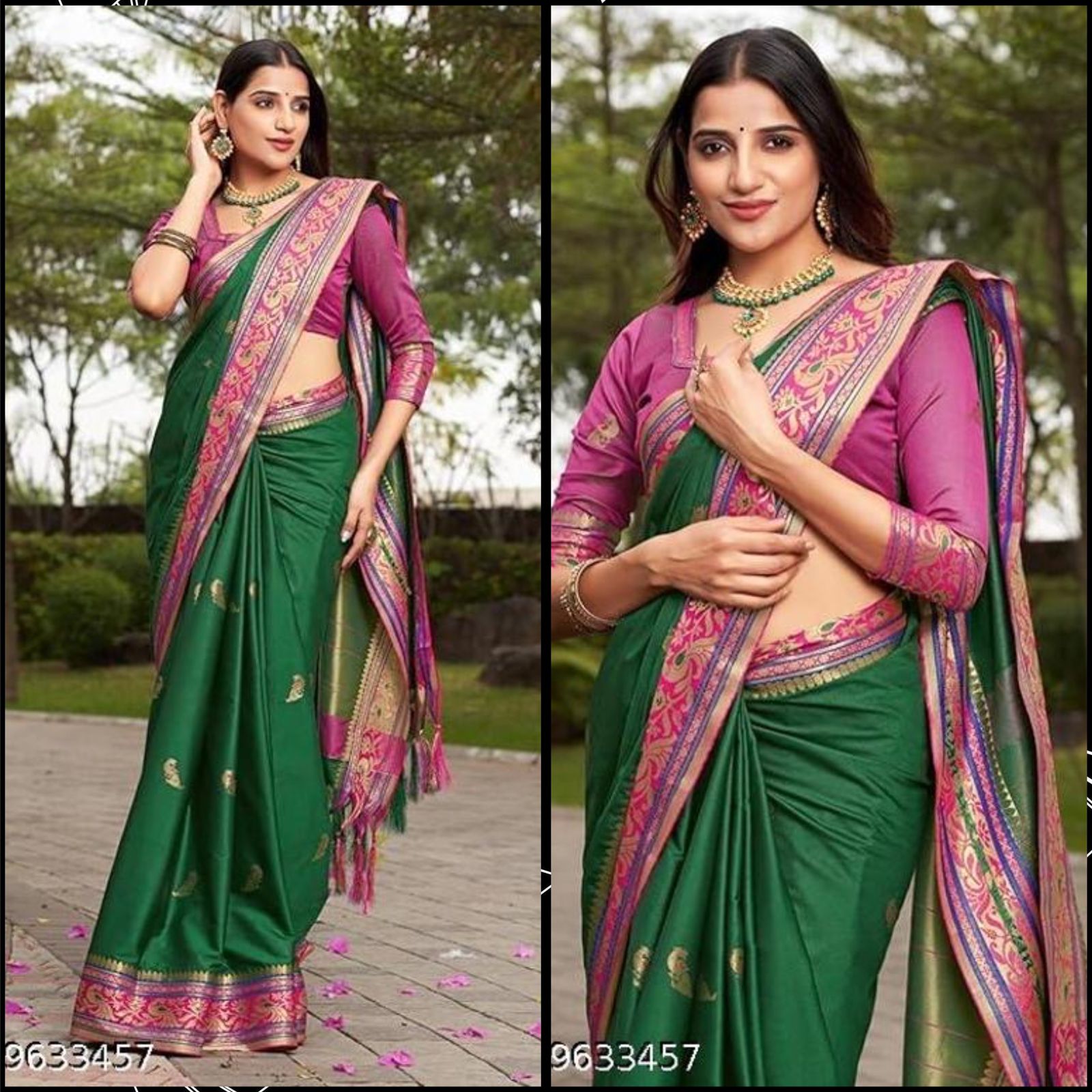 New launching Pure Mercerised cotton silk With Jacquard Mina Butti saree for women online sale