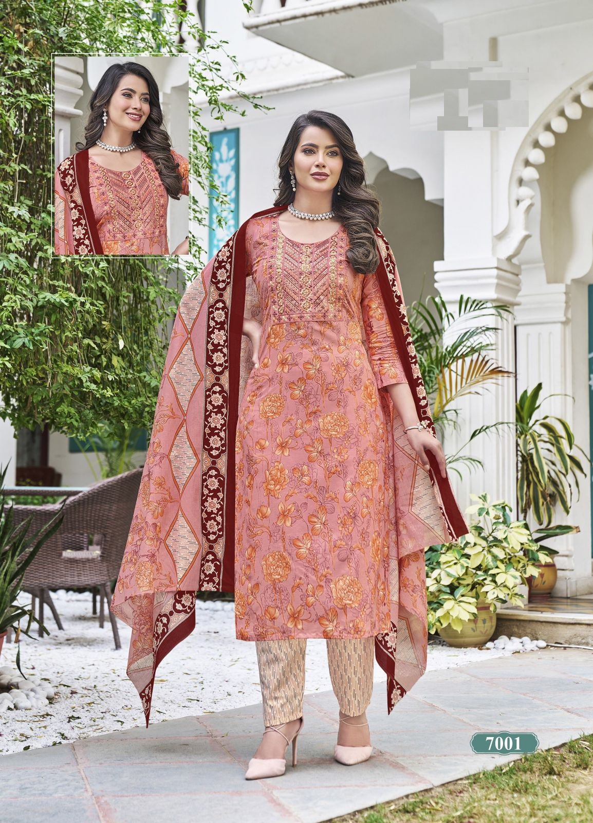 New Collection Malaysian cotton with cotton lining and Embroidery neck Kurtis for women online sale