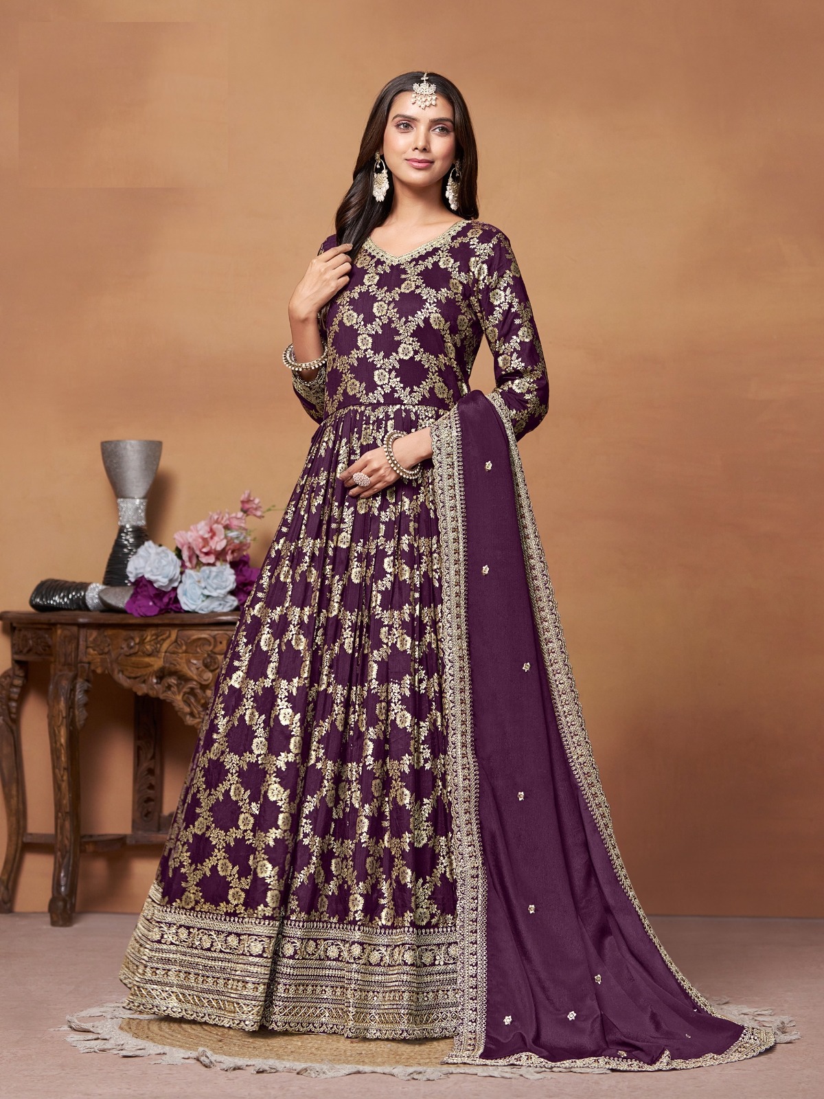 New Designer Gown Dola Jacquard Collection for women online sale
