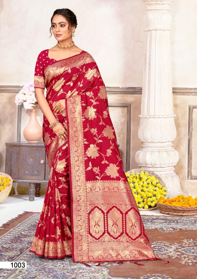 Newly launched silk sari collection for women online sale