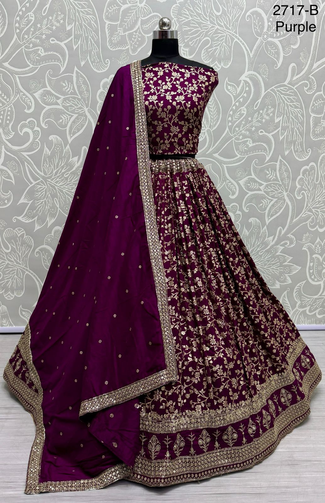 Newly launched rimzim viscous fancy embroidery with zari and sequins work partywear Lehenga choli collection
