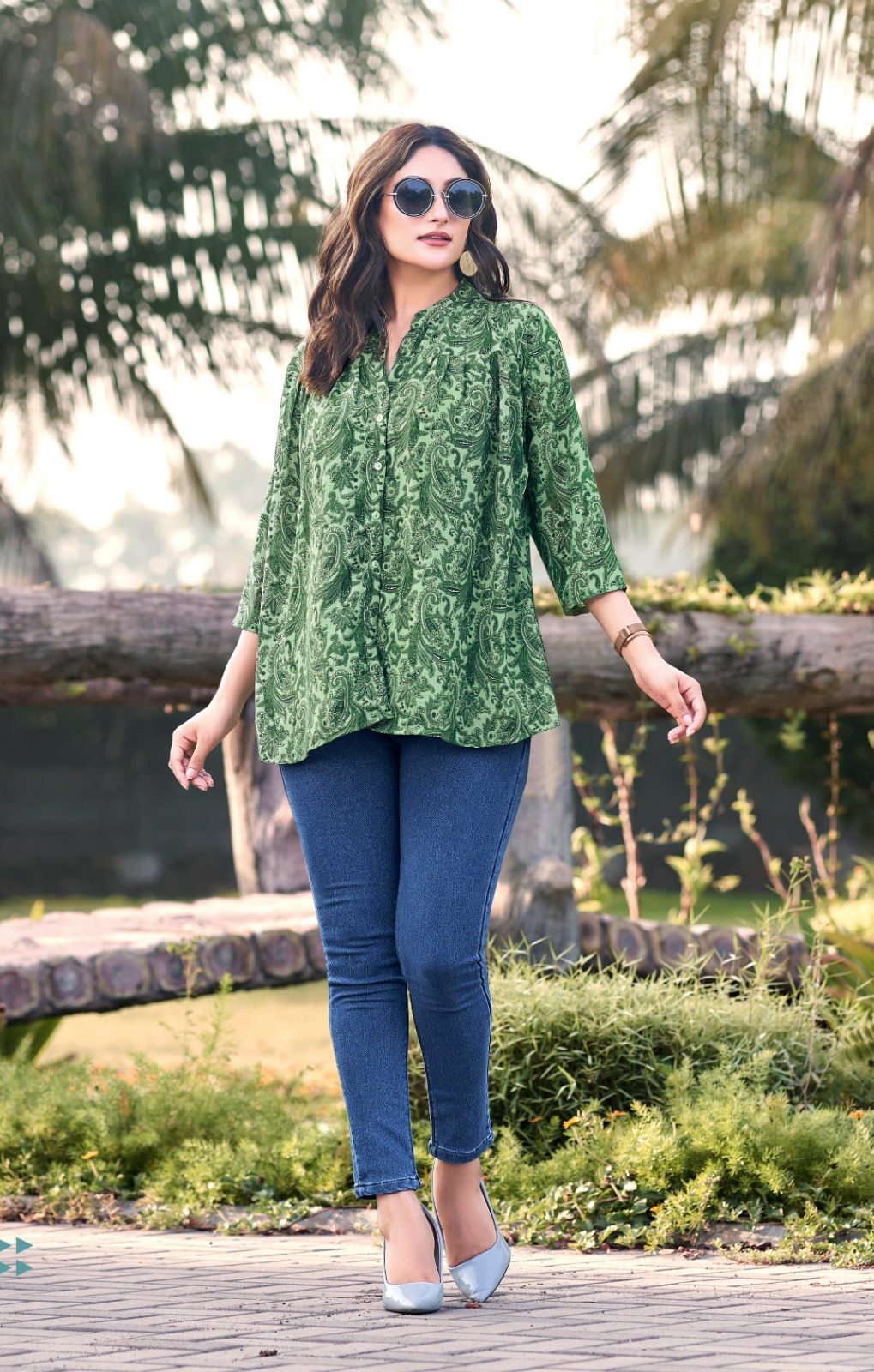Launching a new catalog Heavy Georgette Print with A-star Western Tops for women